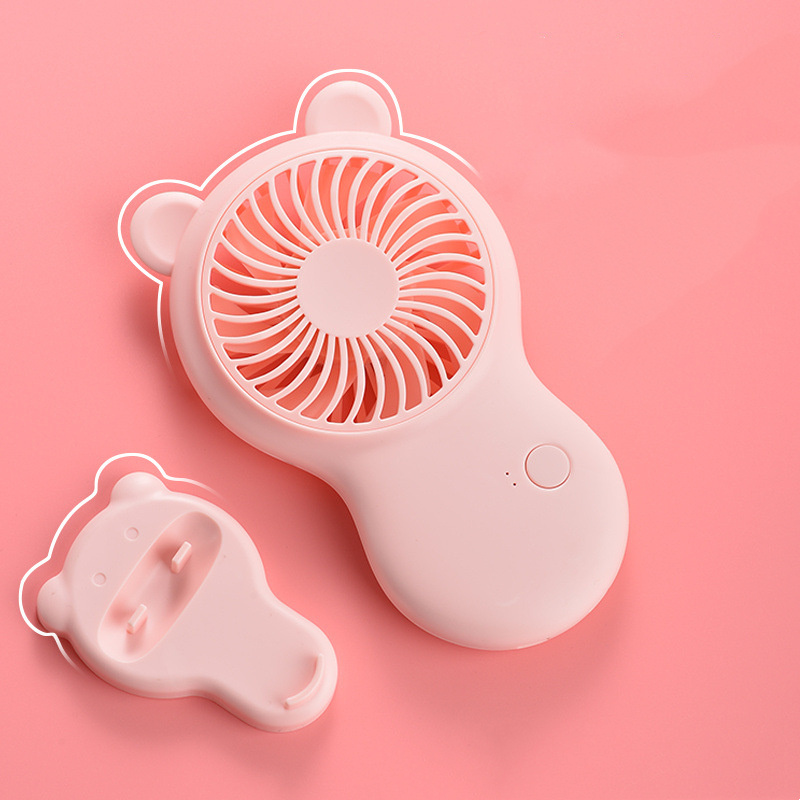 Handheld Pocket Mini Fan Portable With Bracket USB Mini Fan Portable Pocket Fan Cartoon Handheld