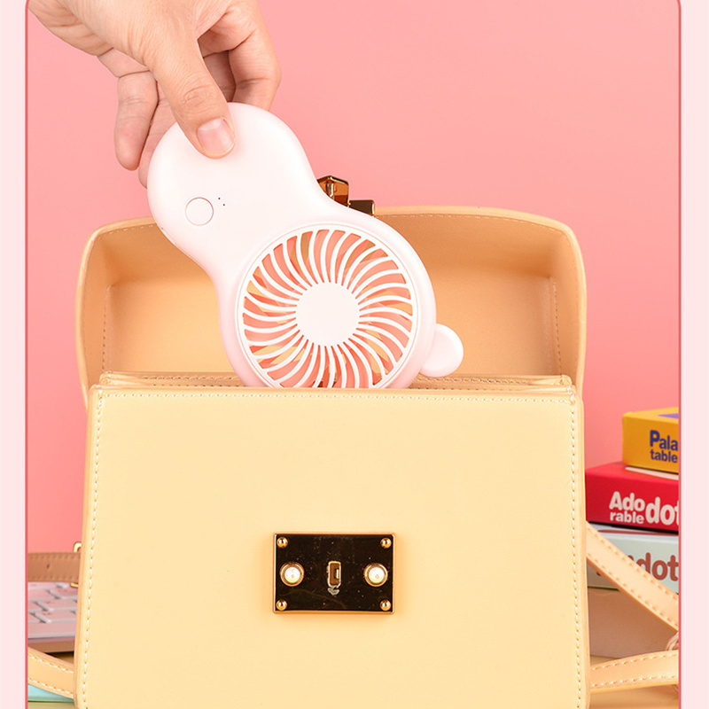 Handheld Pocket Mini Fan Portable With Bracket USB Mini Fan Portable Pocket Fan Cartoon Handheld