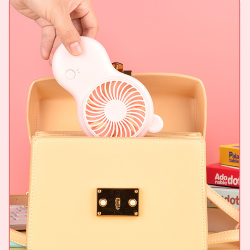 Handheld Pocket Mini Fan Portable With Bracket USB Mini Fan Portable Pocket Fan Cartoon Handheld