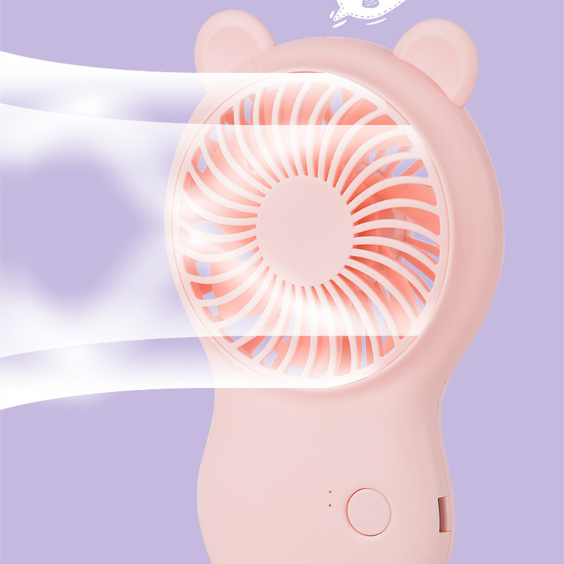 Handheld Pocket Mini Fan Portable With Bracket USB Mini Fan Portable Pocket Fan Cartoon Handheld